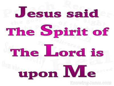 Luke 4:18 The Spirit Of The Lord Is Upon Me (pink)